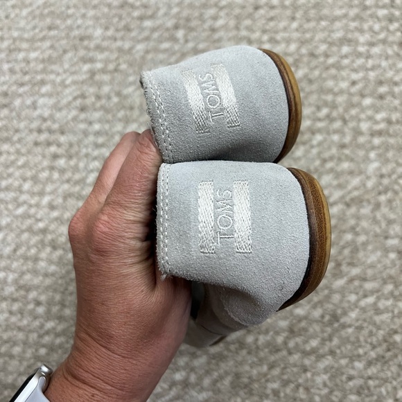 TOMS Womens Size 9W Jutti Ballerina Gray Shoes Flat Pointed Toe Slip-On - Picture 4 of 9